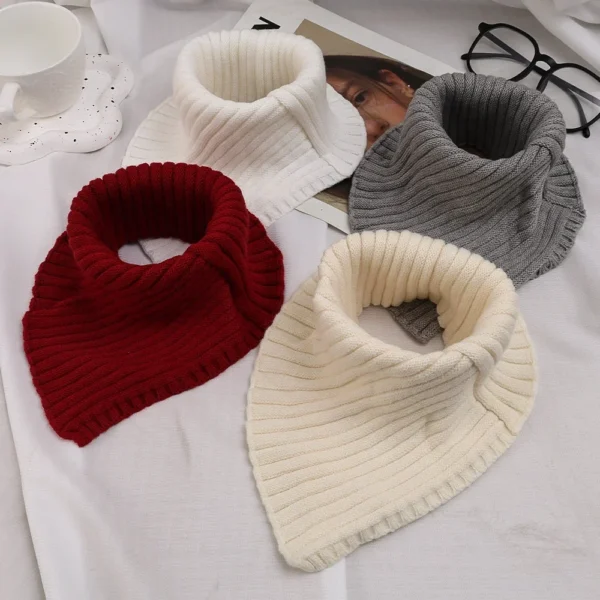 New Fashion Autumn Winter Knitted Fake Collar Scarf Women Warm Turtleneck Neck Warmer Detachable Winter Warm Windproof Scarf