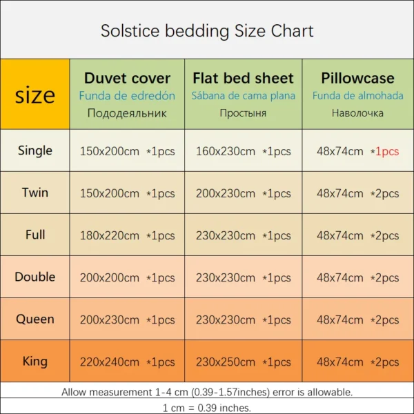 Solstice Home Textile Kid Teen Bedlinen Solid Orange Duvet Cover Pillowcase Bed Sheet Boy Girl Bedding Sets King Queen Twin Size - Image 3