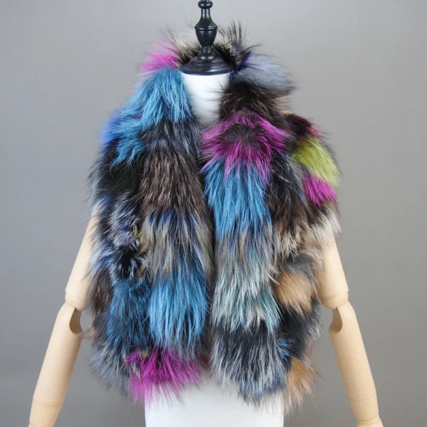 Hot Sale Women Winter Warm Natural Fox Fur Scarf Ring Knit Real Fox Fur Lady Fashion Neckerchief Scarves Women Real Fur Bandana - Image 6