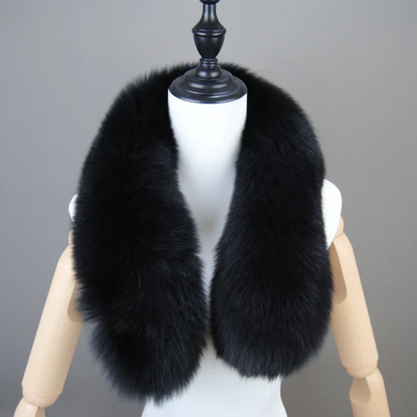 2024 New Style Real Fur Collar 100% High Quality Real Fox Fur Scarves Super Luxury Fashion Women Men Collar Real Fox Fur Scarf - Image 6