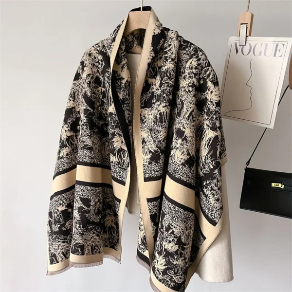 Thick Blanket Warm Cashmere Scarf for Women Luxury Winter Shawl Wrap Pashmina Bufanda Poncho Female Soft Bandana Foulard Echarpe