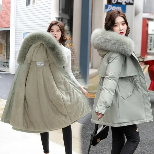 Pai Overcome 2024 New Style Of Long Style Cotton-Padded Jacket Padded Y2k Jacket Winter With Wool Thickened Large Size Coat Tide - Image 2