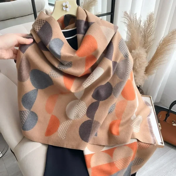 Winter Scarf Women 2024 Luxury Cashmere Shawls Lady Wraps Stole Female Blanket Warm Bufanda Echarpe Pashmina - Image 2