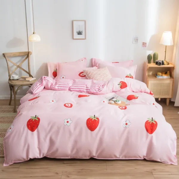 Cartoon Print Home Bedding Set Queen Soft Comfortable Duvet Cover Set with Sheets King Szie Quilt Covers Pillow Cases Bed Linens - Image 3