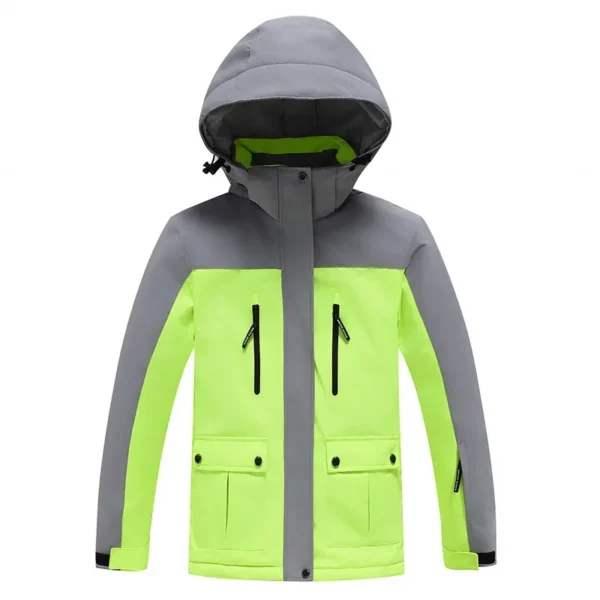 Waterproof and Windproof Ski Suits for Kids, Warm Hooded Jackets, Snowboard Sports, Boys and Girls, Outdoor, Winter - Image 4