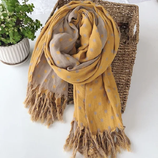 Winter Keepwarm Cotton double-sided Small Square Patterned Thickened Scarf Shawl - Image 4