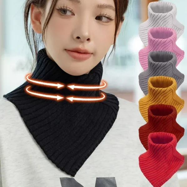 New Fashion Autumn Winter Knitted Fake Collar Scarf Women Warm Turtleneck Neck Warmer Detachable Winter Warm Windproof Scarf - Image 2