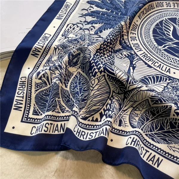 New Small Square Scarf Women's Silk Scarf 70cm Letter Printed Scarf Square Shoulder Scarf Wholesale Headscarf Hair Accessories - Image 3