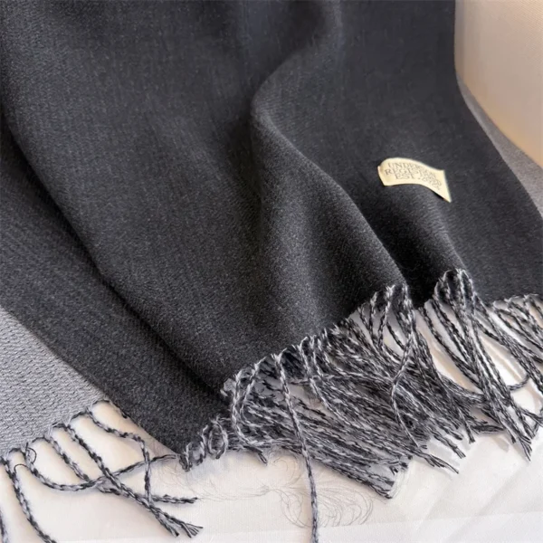 200*70cm Autumn Winter Women Designer Long Scarf 2024 Luxury Wraps Warm Fashion Vintage Solid Tassel Scarves Female Shawl Neck - Image 6