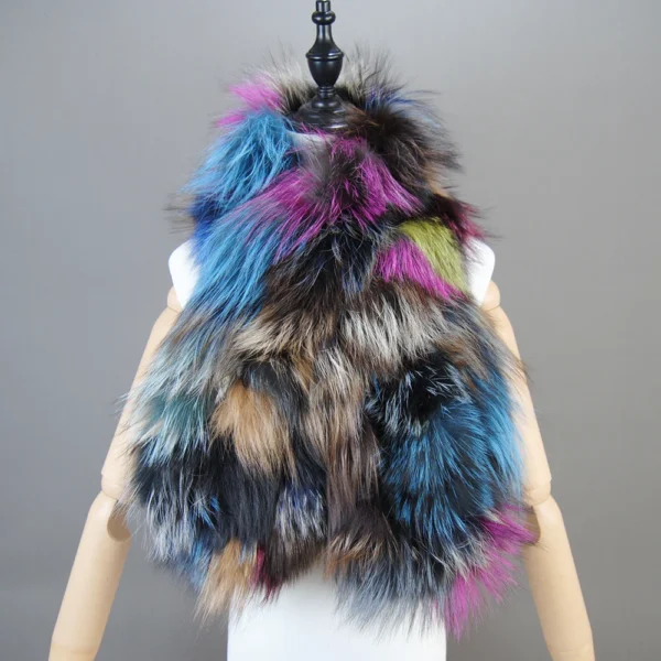 Hot Sale Women Winter Warm Natural Fox Fur Scarf Ring Knit Real Fox Fur Lady Fashion Neckerchief Scarves Women Real Fur Bandana - Image 5