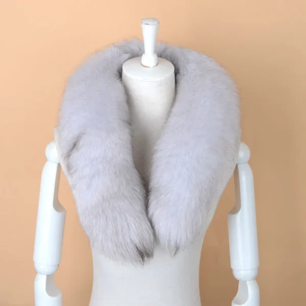 Genuine natural fox fur scarf furry classic Drawstring fox tail Winter Women Men Natural Fur Collar Neck Warmer fur collar 90 cm - Image 4