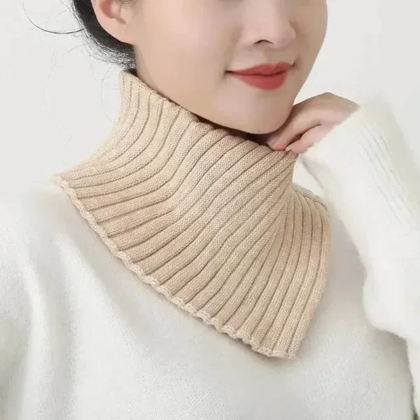 New Fashion Autumn Winter Knitted Fake Collar Scarf Women Warm Turtleneck Neck Warmer Detachable Winter Warm Windproof Scarf - Image 4