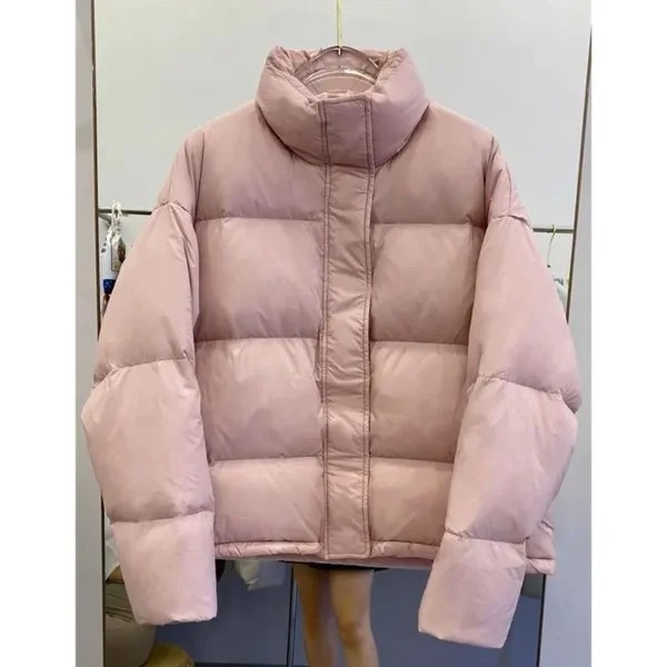 Winter Warm Thick Short Women Casual Korean Stand Collar Cotton Padded Coats Female Zipper y2k Puffer Down Jacket Woman - Image 3