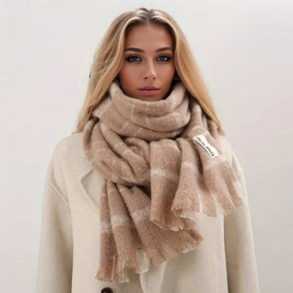 Winter Plaid Print Cashmere Poncho Scarf Fashion British Style Warm Pashmina Thick Blanket Bufanda Hijab Shawl Warps Echarpe - Image 3